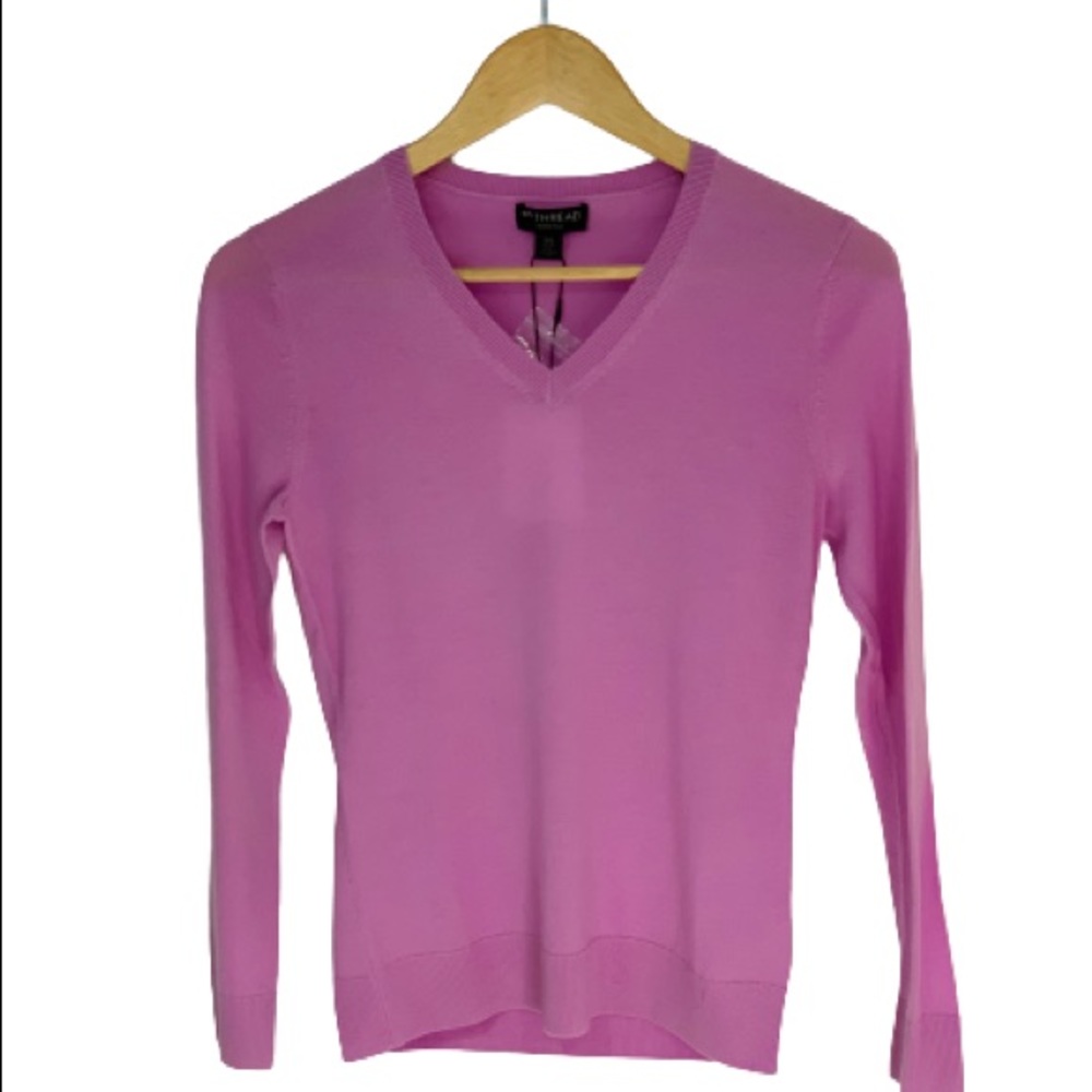 En Thread Merino Wool V-neck Top - Picture 3 of 5